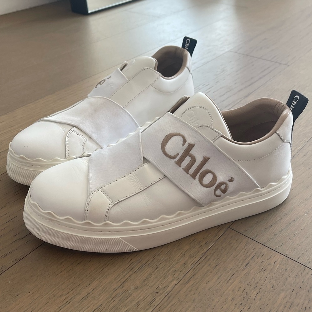 Chloe Lauren Logo Strap Slip On Sneaker